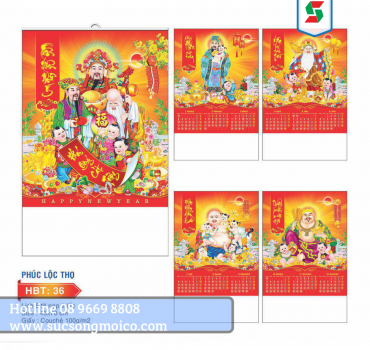 LỊCH NẸP THIẾC 1 TỜ LN005