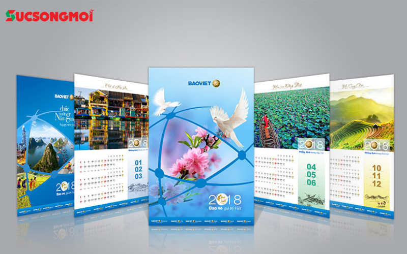 Mẫu lịch phong cảnh đẹp