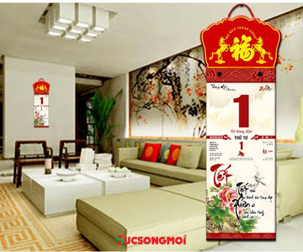 Lịch treo ở phòng khách