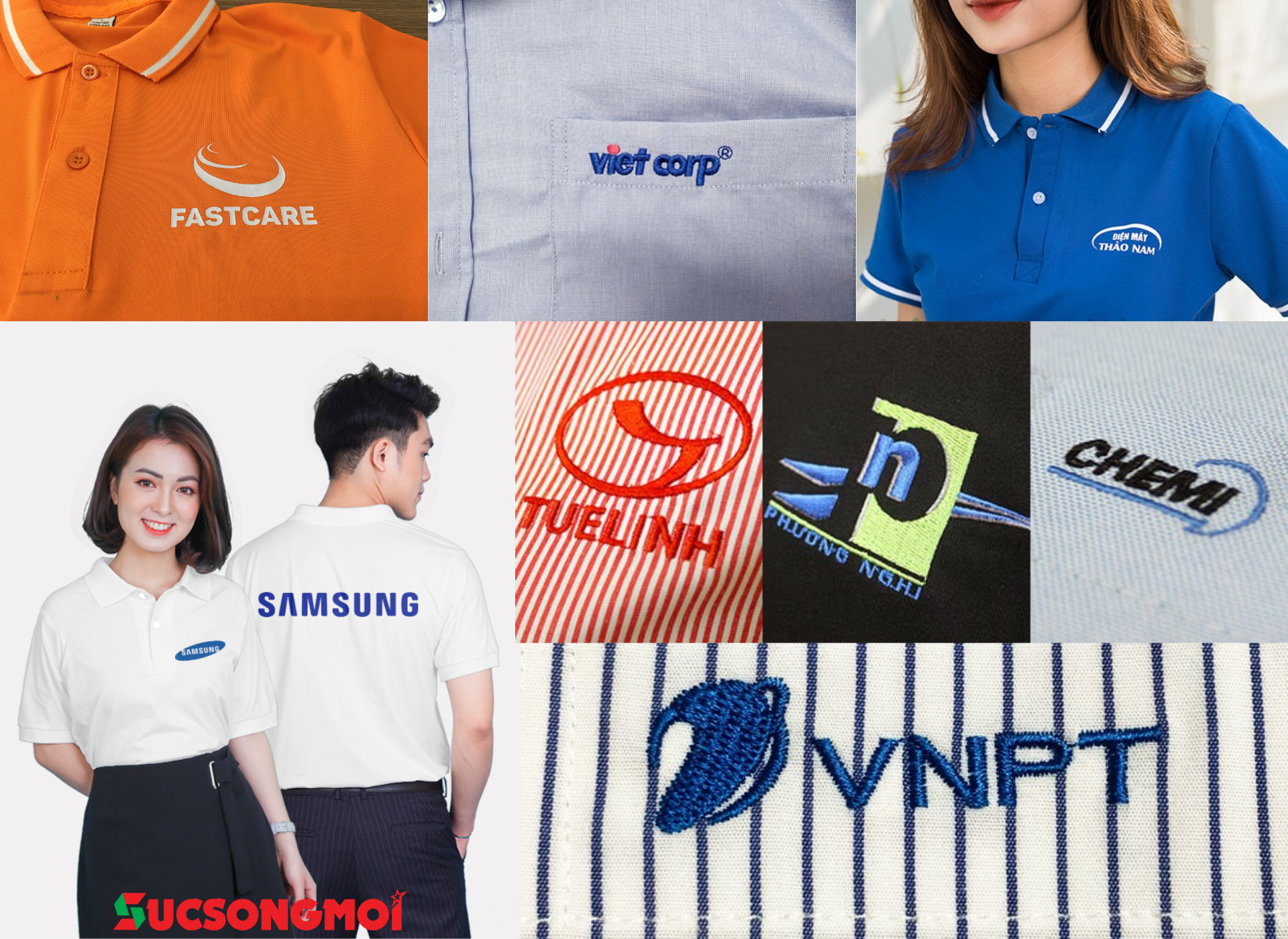 Logo thêu, in, may đồng phục