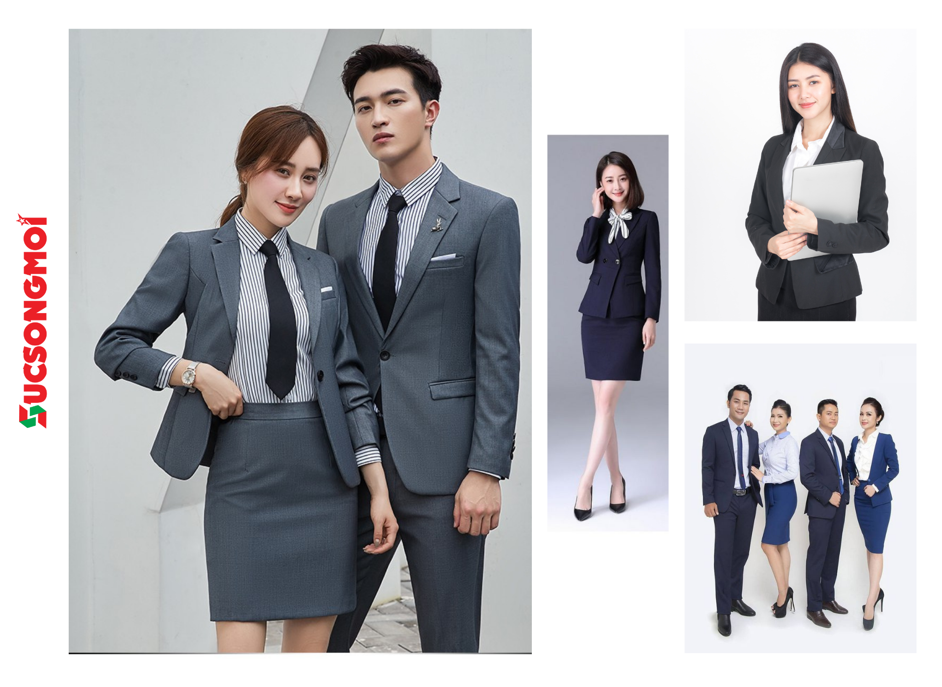 Mẫu vest kết hợp cùng áo thun và chân váy bút chì