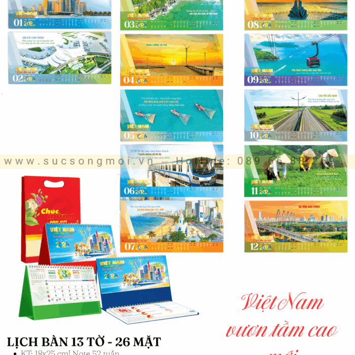 Lịch bàn 2026 Việt Nam vươn tầm cao mới