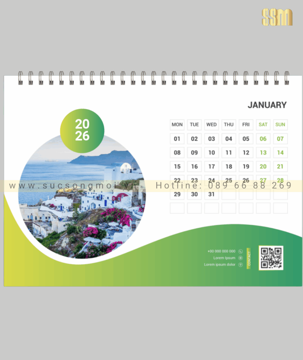 Lịch bàn thiết kế LTK14