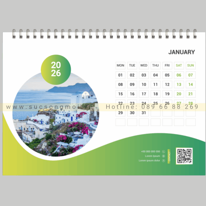 Lịch bàn thiết kế LTK14