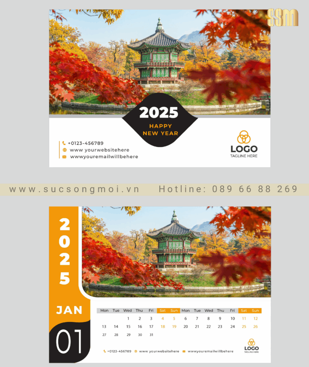 Lịch bàn thiết kế LTK15