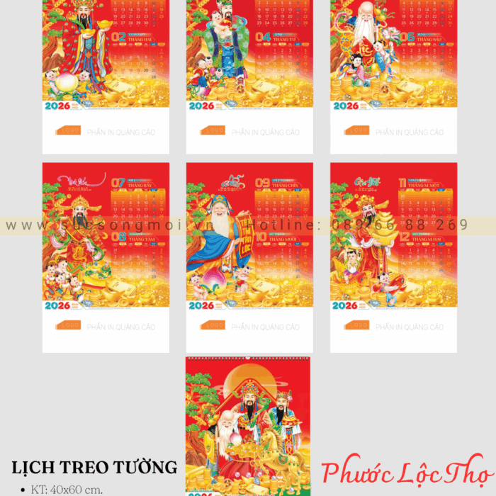 Lịch 7 tờ Phước Lộc Thọ