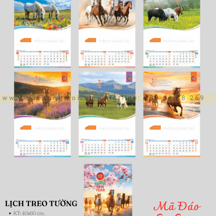 Lịch 7 tờ Mã đáo thành công