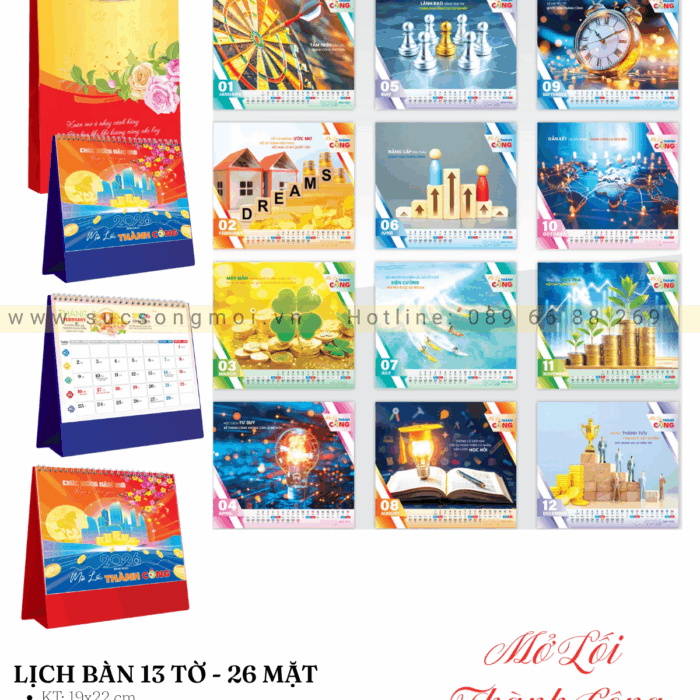 Lịch bàn 2026 Mở lối thành công
