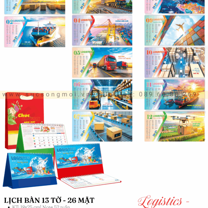 Lịch bàn 2026 Logistics - Vận chuyển