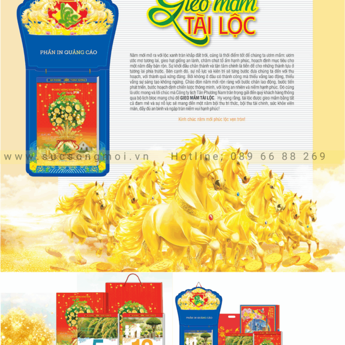 Lịch 25x35 Gieo mầm Tài lộc