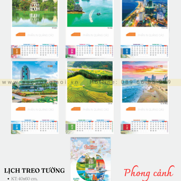 Lịch 7 tờ Phong cảnh Việt Nam