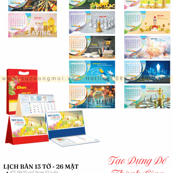 Lịch 2026 Tạo dựng để thành công