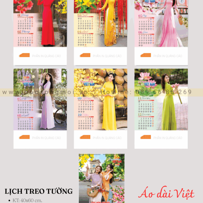 Lịch 7 tờ Áo dài Việt Nam