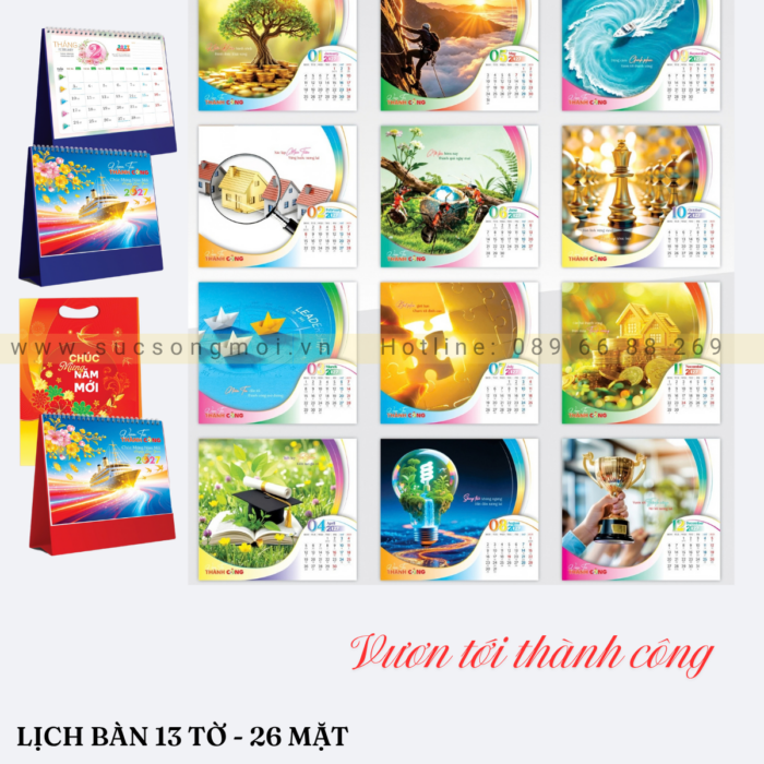 2027 Lịch bàn Vươn Tới Thành Công